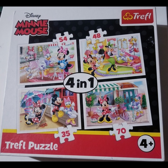 Disney | Other | Trefl Disney Minnie Mouse 4 In Jigsaw Puzzle Set ...